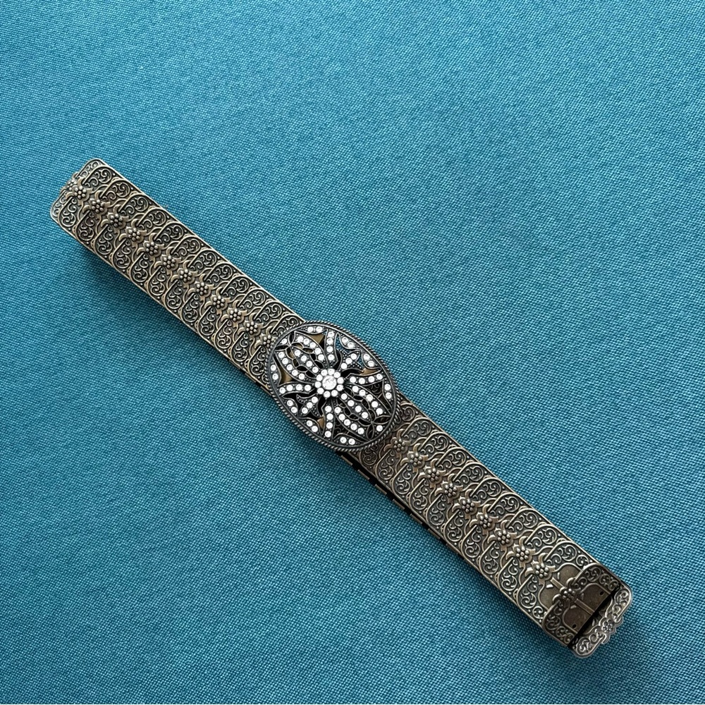 Metallic Belt with Intricate Design NWOT